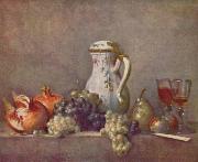 Jean Simeon Chardin Uva y granada oil painting reproduction